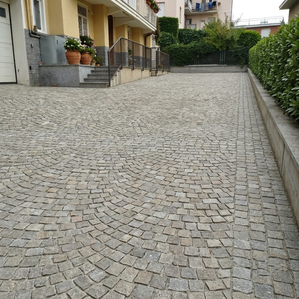 Cortile carrabile pietra